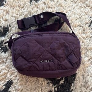 Athleta Purple Quilted Crossbody Bag